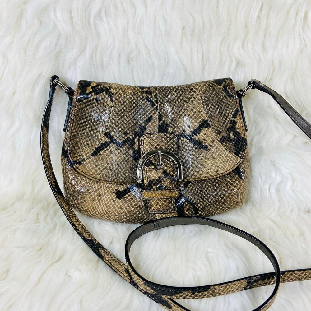 Coach Soho python embossed leather mini crossbody… - image 9